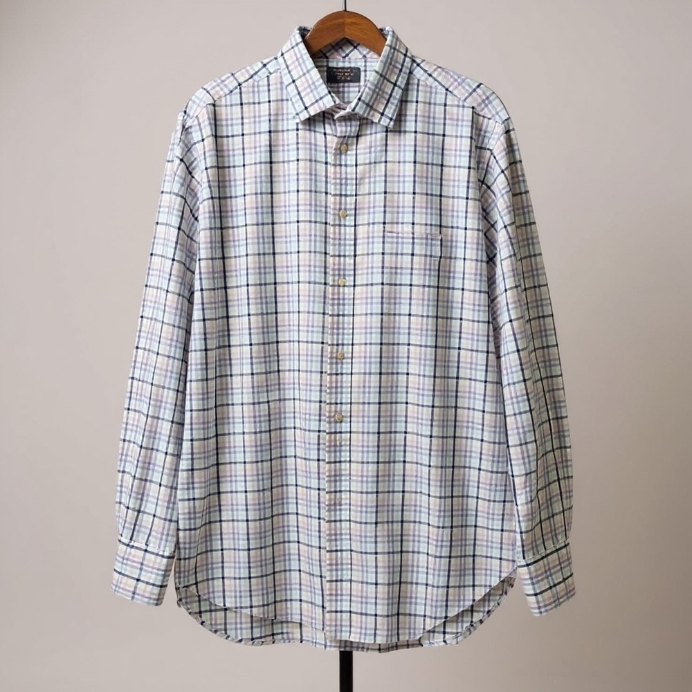Thomas Dean Mens Plaid Shirt Size XL